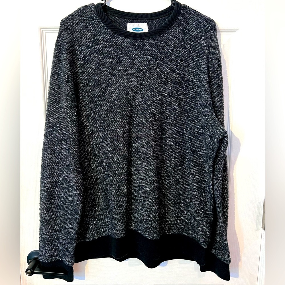 OLD NAVY Men's LAMPS WOOL BLEND Gray Crew Neck Sweater Size L RN#54023